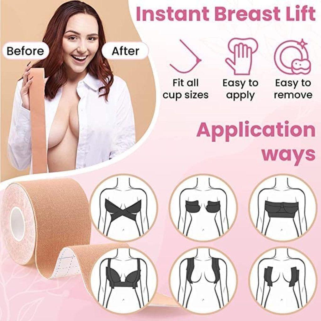 WUGO::Boob Tape | Nipple Pasties Multipurpose Nipple Tape for Women Push Up & Lifting Body Tape for Women Breast Tape Breast Lift Bra Tape (Original Series)