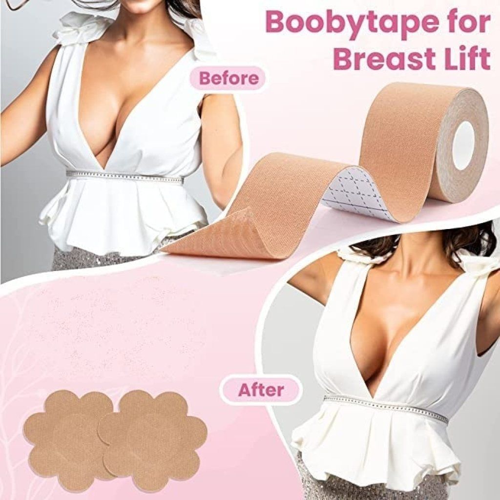 WUGO::Boob Tape | Nipple Pasties Multipurpose Nipple Tape for Women Push Up & Lifting Body Tape for Women Breast Tape Breast Lift Bra Tape (Original Series)