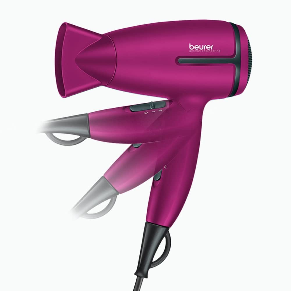 Beurer Professional Foldable 1600 Watts Hair Dryer With 2 Ultra Heat & Speed Settings, Pink Limited Edition (3 Years Warranty)