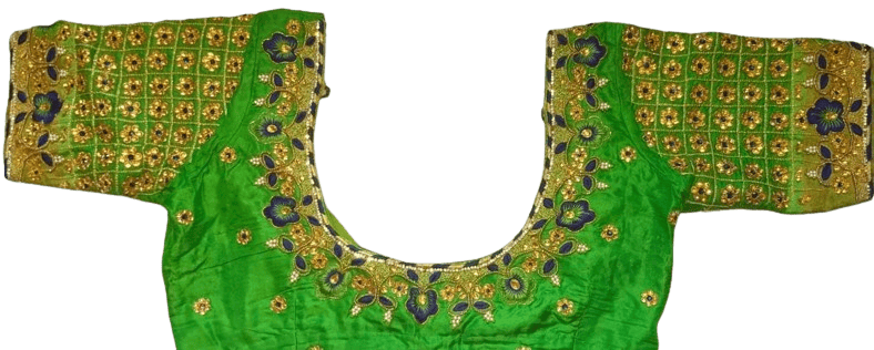 Chic Women Green blouse with intricate zari and stone embroidery 2025 at ShopCircuit | ONDC