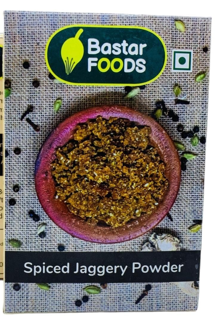Bastar Food Premium Spiced Jaggery Powder 100% Natural | Made with Locally Sourced Ingredients | Gluten-Free and Vegan