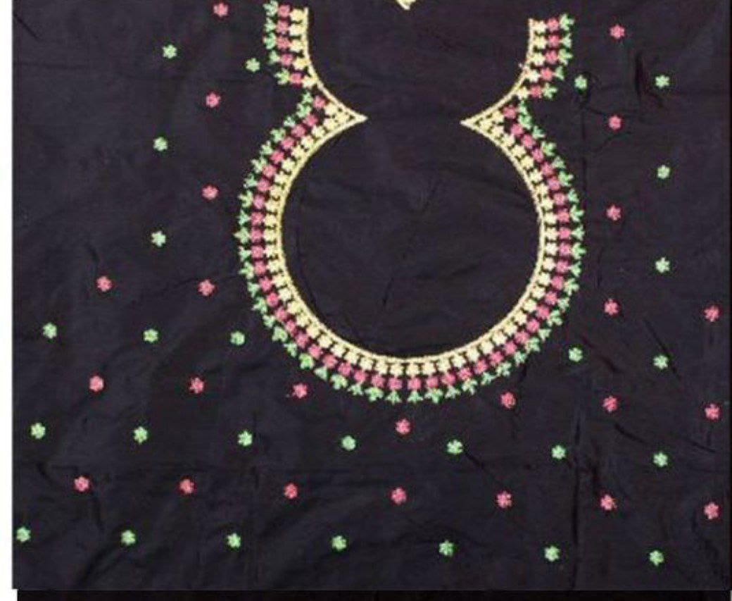 JANUS BOTIQUE & MATCHING CENTER - Dark Blue  zari and beads embroidery work blouse