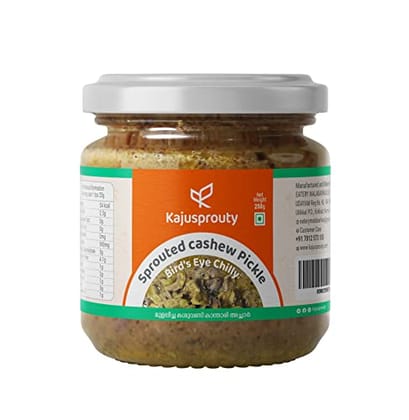 Sprouted Cashew Bird's Eye Chilly Pickle - 250g