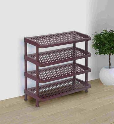 Multipurpose Plastic Rack|4 Shelves|Book Shelves|Shoes Storage Rack|for Home Shoe Stand
