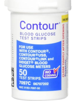 Contour Blue Blood Glucose Test Strips 100