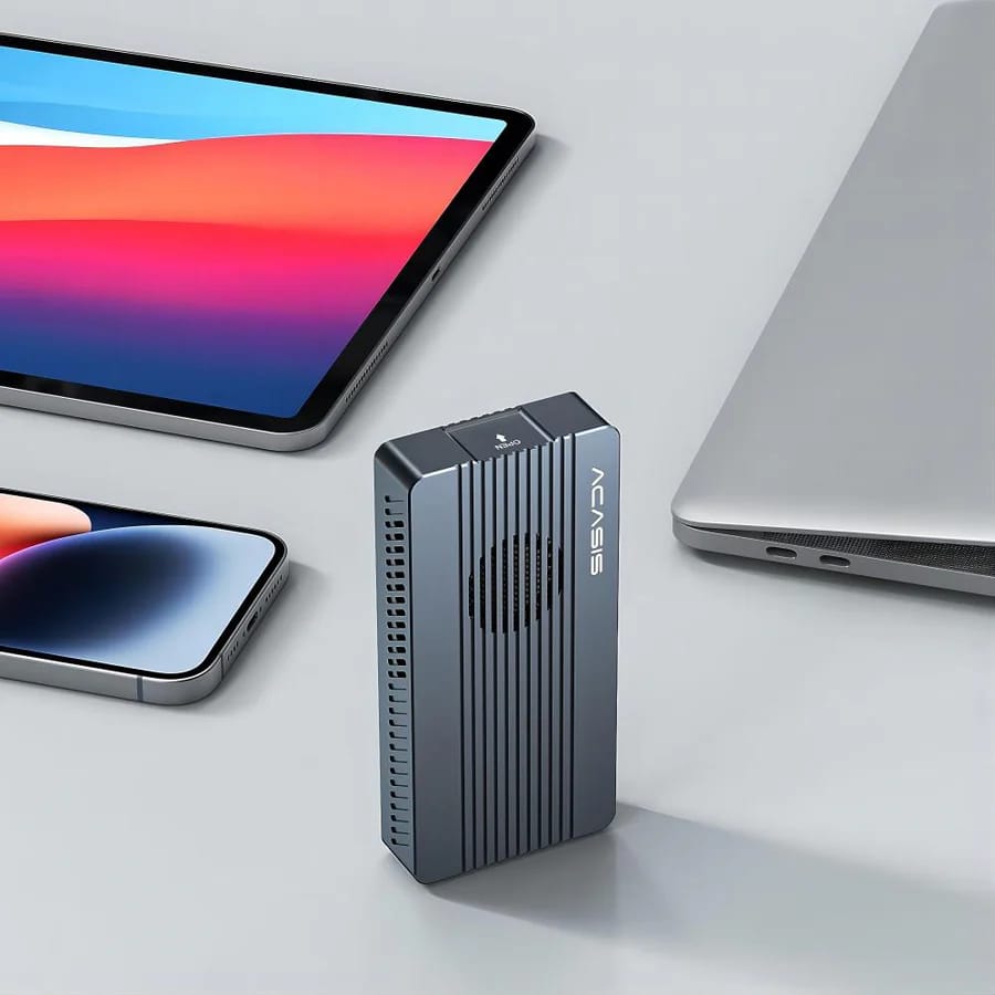 ACASIS 40Gbps M.2 NVMe SSD Enclosure with Cooling Fan, TBU405Pro for M1/M2 Pro/Max, Compatible with USB4/3.2/3.1/3.0/2.0, SSD Size 2280 B+M M-Key