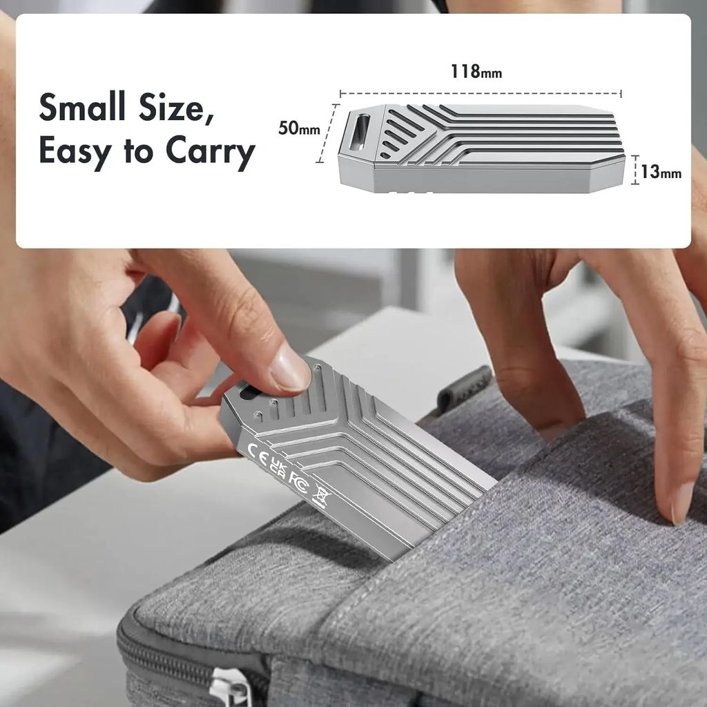 Aaryonics 40Gbps M.2 NVMe SSD Enclosure with Cooling Fan, TBE40Pro for M1/M2 Pro/Max, Compatible with USB4/3.2/3.1/3.0/2.0,  SSD Size 2280 B+M M-Key, Upgrade Your MacBook Storage with Aaryonics 40Gbps SSD Enclosure, AN-TBE40PRO