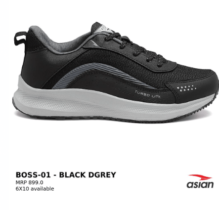 Exclusive Men BOSS-01 Black Dgrey Running Shoes 2025 at ShopCircuit | ONDC