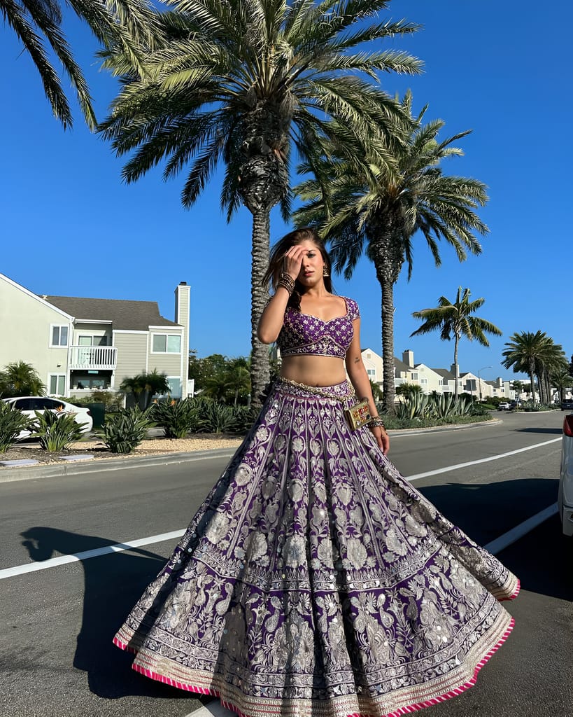 Blue Lehenga Choli Readymade Stitched For Wedding Women Party wear Skirt Ready To Wear