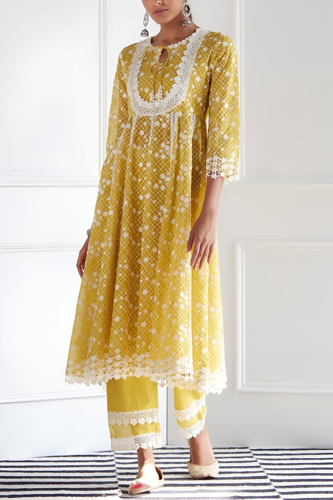 Yellow Ready to wear indian salwar kameez Dupatta for women anarkali designer pakistani dresses Festival 3 piece