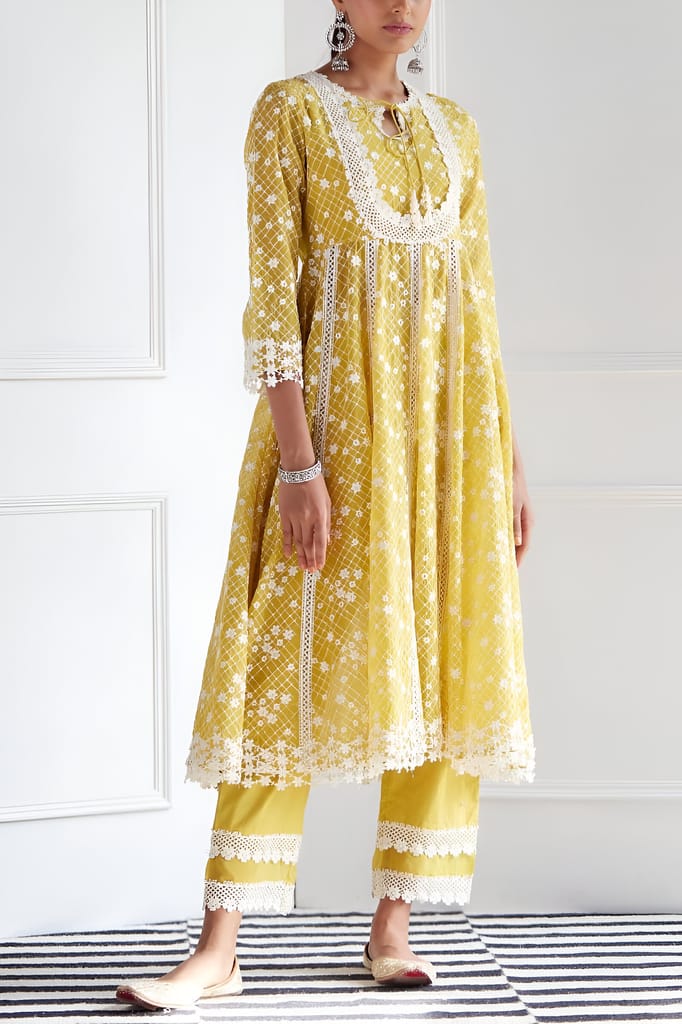 Yellow Ready to wear indian salwar kameez Dupatta for women anarkali designer pakistani dresses Festival 3 piece