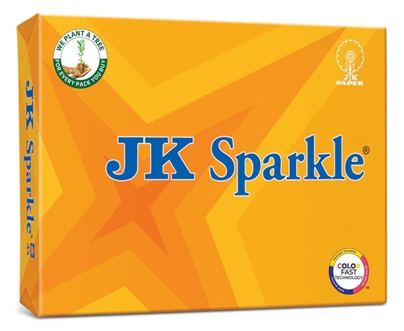 JK Sparkle : 75 GSM - A4 (Box pack containing 10 reams)