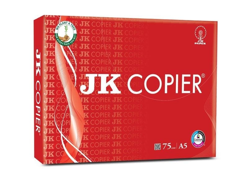 JK Copier : 75 GSM - A5 (Box pack containing 10 reams)