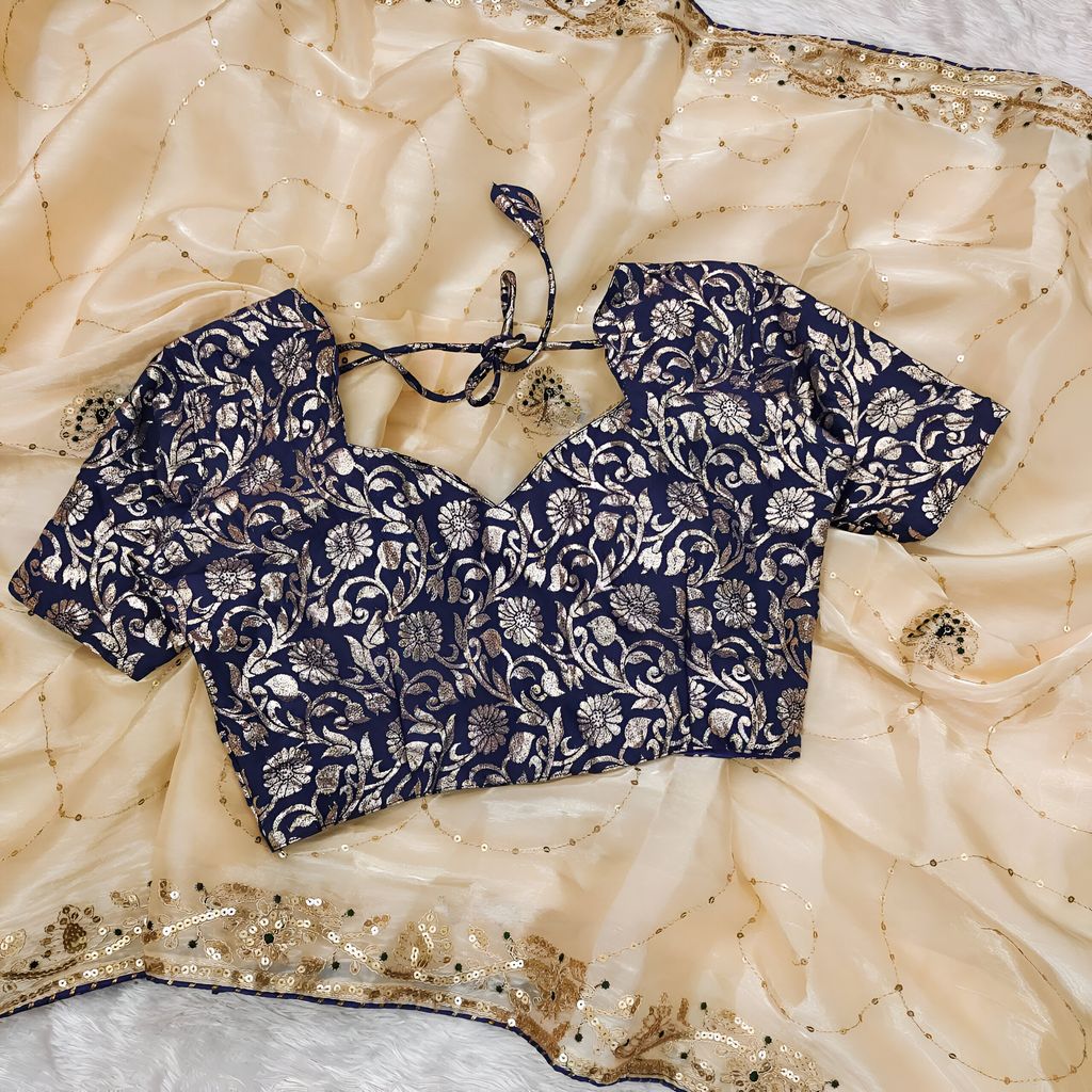 Designer Partywear sarees with stitched blouse Readymade New Ready To Wear Saree