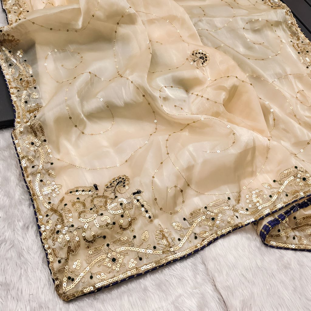 Designer Partywear sarees with stitched blouse Readymade New Ready To Wear Saree