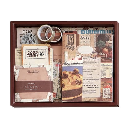 KTRS ENTERPRISE Cocoa Vintage Aesthetic Scrapbook Kit, Bullet Junk Journal Kit with Scrapbooking Supplies, Stationery, A6 Grid Notebook with Graph Ruled Pages for Adults Teen Girls KTRS ENTERPRISE Cocoa Vintage Aesthetic Scrapbook Kit, Bullet Junk Journal Kit with Scrapbooking Supplies, Stationery, A6 Grid Notebook with Graph Ruled Pages for Adults Teen Girls