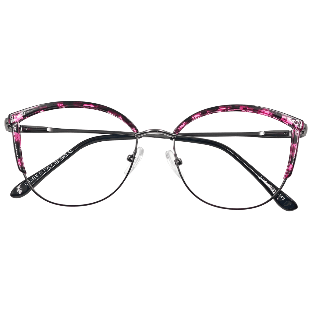 Butterfly Blue Spectrum Metal Floral Eyeglasses