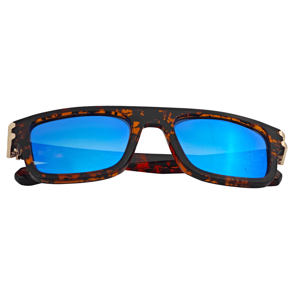 Rectangular Ash Blue Multicolor Sunglasses