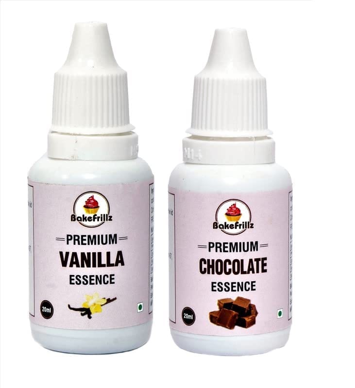 Bakefrillz Food Flavour Essence - Vanilla and Chocolate (20 ml x 2)
