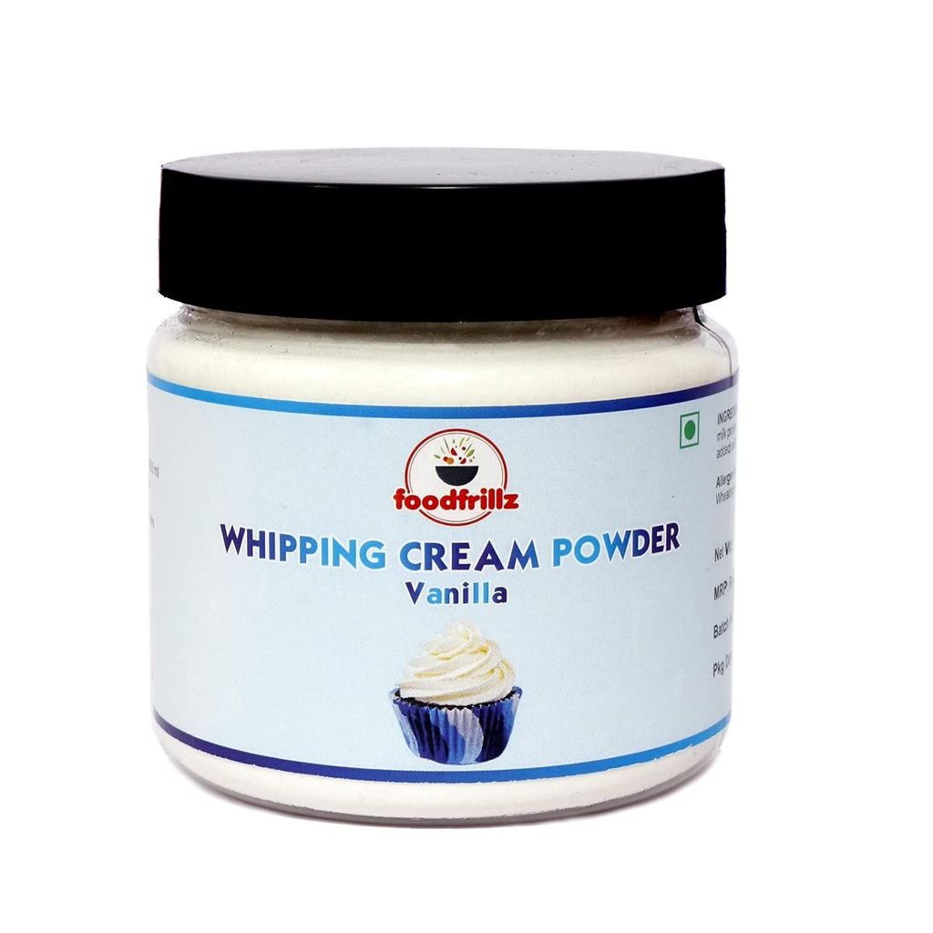 foodfrillz Whipping Cream Powder - All Purpose Vanilla (100 g), Bakefrillz Vanilla (20 ml) + Rainbow Strands Sprinkle (50 g) Pack of 3