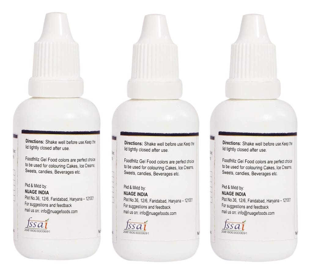 foodfrillz Super Red, Pink & Blue Food Gel Colors, Set of 3 Finest colour for Cake,cookies,Ice Creams,Sweets