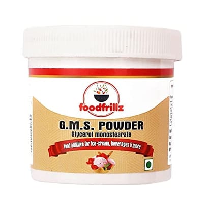 foodfrillz GMS Powder, 40 g (Glycerol Monostearate) for Ice Creams | Food Grade
