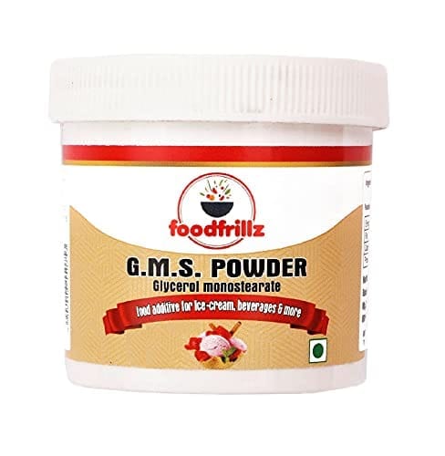 foodfrillz GMS Powder, 40 g (Glycerol Monostearate) for Ice Creams | Food Grade