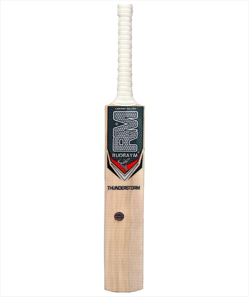 RUDRAYM RM ThunderStorm Edition Kashmiri Willow Wood Kids Cricket Bat For Leather Ball Size 6 Kashmir Willow Cricket Bat  (700-900 g)