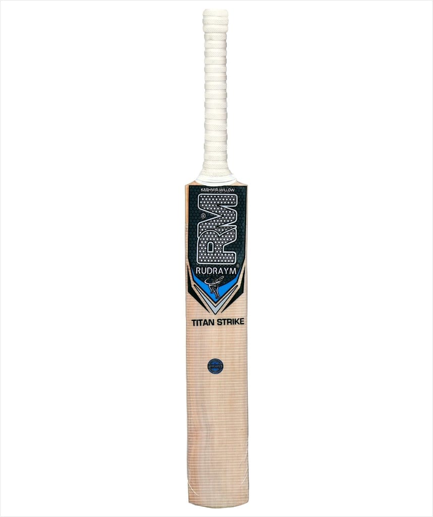 RUDRAYM Kids Cricket Bat RM TitanStrike Size 4 Kashmiri Willow Wood For Leather Ball Kashmir Willow Cricket Bat  (700-900 g)