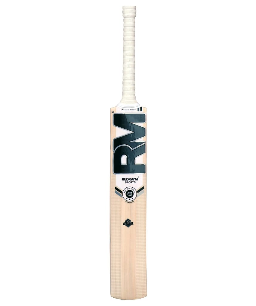 RUDRAYM RM Bruiser Edition Kashmir Willow Leather Cricket Bat Singapore Full Cane Handle (1100-1200 g)
