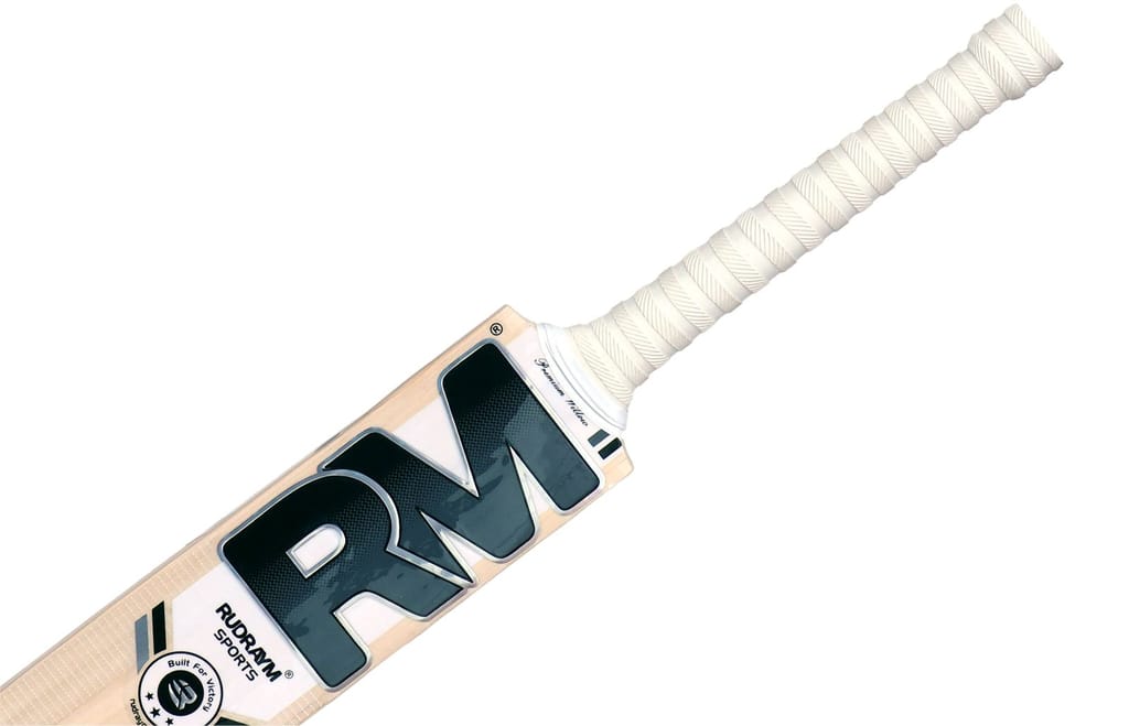 RUDRAYM RM Bruiser Edition Kashmir Willow Leather Cricket Bat Singapore Full Cane Handle (1100-1200 g)