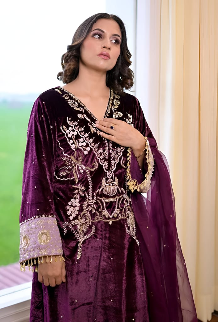 Velvet Ready to wear indian salwar kameez Dupatta for women anarkali designer pakistani dresses Festival 3 piece