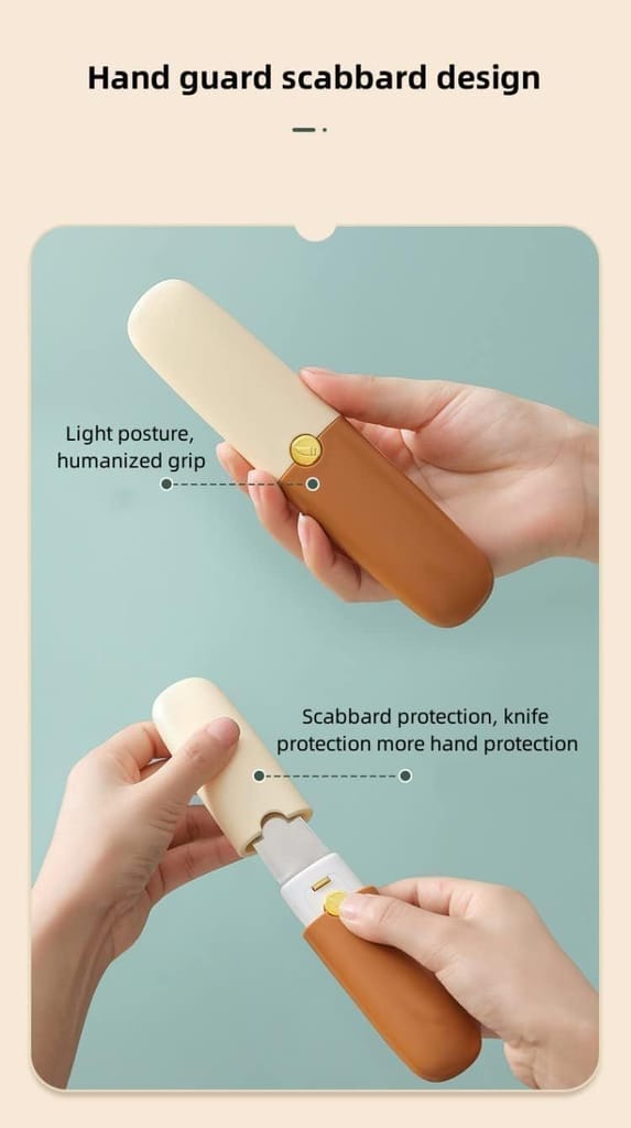 KIT & CO Multifunctional 2 in 1 Stainless Steel Fruit Knife Peeler, Fruit and Vegetable Peeler Dual-Use Knife, Outdoor Kitchen Tools Portable Peeling Fruit Peeler (Multicoloured, Medium)