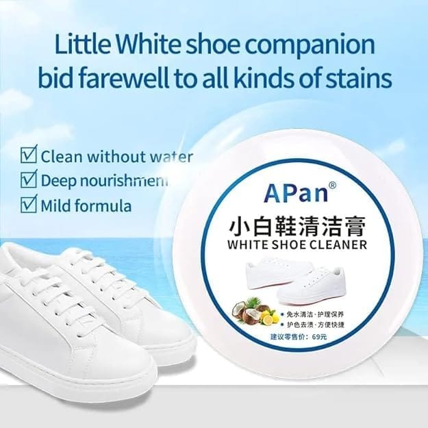 KIT & CO White Shoe Cleaning Cream, White Shoe Cleaning Cream Multipurpose Shoe Cleaner, Effective Dirt Removal Shoe Cleaner for White Shoes Cleaner White Shoe Cleaner