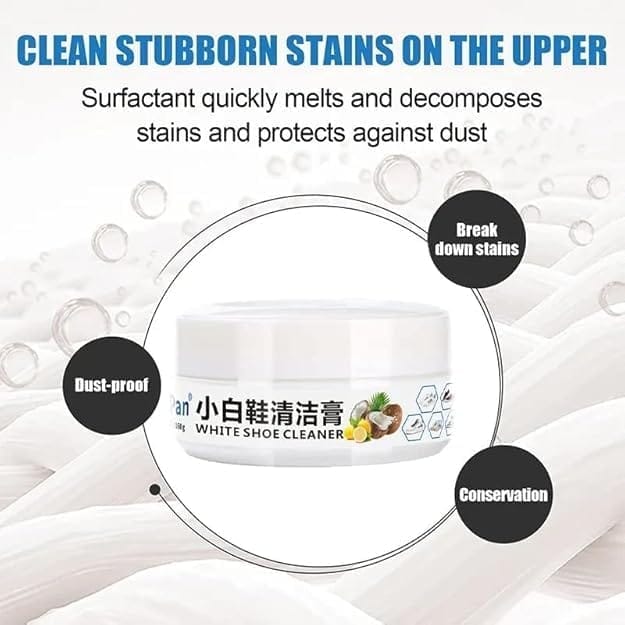 KIT & CO White Shoe Cleaning Cream, White Shoe Cleaning Cream Multipurpose Shoe Cleaner, Effective Dirt Removal Shoe Cleaner for White Shoes Cleaner White Shoe Cleaner