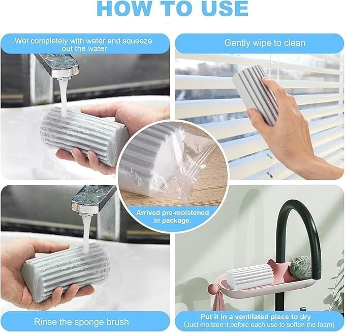 KIT & CO Multifunctional Strong Water Absorption PVA Cleaning Sponge and Rubbing Car Absorbent for Household and Car Cleaning