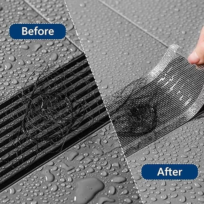 KIT & CO Cutable Shower Drain Hair Catcher,Disposable Shower Drain Sticker,Drain Hair Catcher, Easy to Stick,Suitable for Bathroom, Bathtub,Kitchen