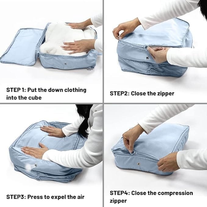 KIT & CO Packing Cubes for Travel - Storage Bag Luggage Packing Organizers - Compression Cubes for Suitcases and Backpacks