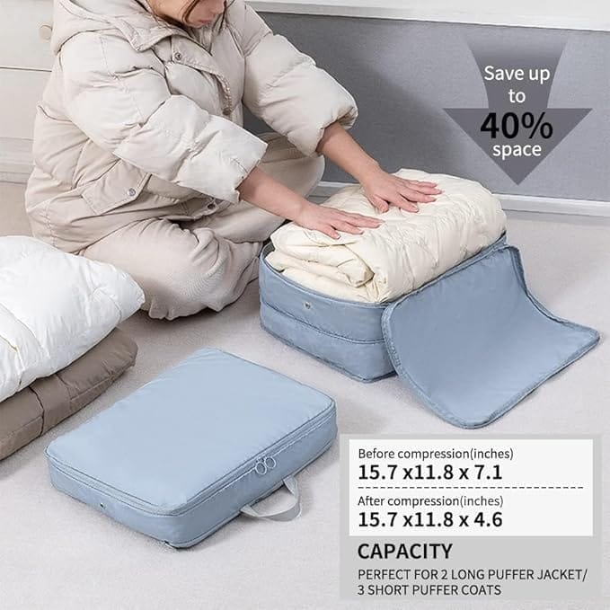 KIT & CO Packing Cubes for Travel - Storage Bag Luggage Packing Organizers - Compression Cubes for Suitcases and Backpacks