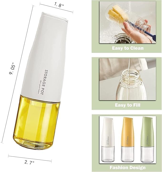 KIT & CO Glass Olive Oil Dispenser Bottle With Silicone Brush 2 In 1,Cute Duck Silicone Measuring Oil Dispenser Bottle for Kitchen Cooking,Frying,Pancake,Air Fryer