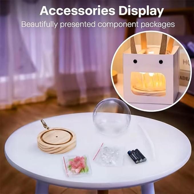KIT & CO Night Light LED Decorations Lamp, No Assembly Required, Glass Artificial Tulips Bedroom Flower Table Lamp,Birthday Mothers Day Gifts for Girlfriend Mom Women Her Wife Sister Girls