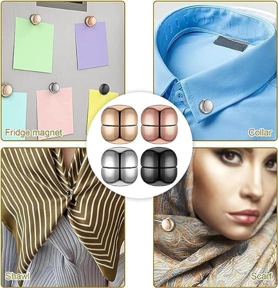 KIT & CO Magnetic hijab pins for scarf | Elegant Scarf pins pin with hijab magnets | Stylish magnetic pins for hijab | Supreme strength pins | (1 PAIR)