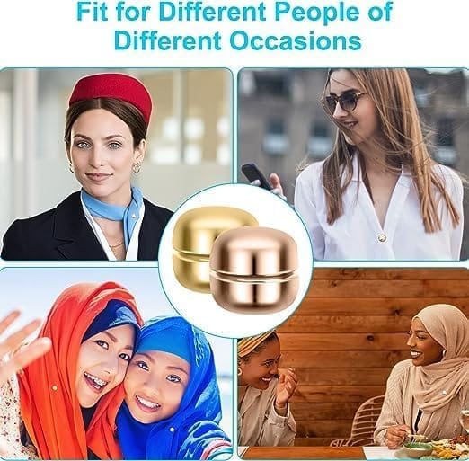 KIT & CO Magnetic hijab pins for scarf | Elegant Scarf pins pin with hijab magnets | Stylish magnetic pins for hijab | Supreme strength pins | (1 PAIR)