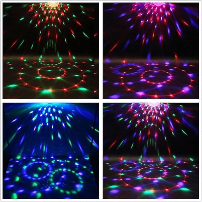 KIT & CO Disco Ball, LED Party Lights, Music Controlled Mini DJ Party Lights, Stand with Suction Cups, Strobe Ball, Stage Lights for KTV, Christmas, Home Parties, Children's Birthday Gift