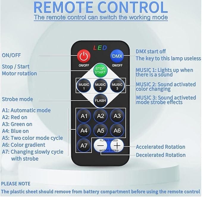 KIT & CO Disco Ball, LED Party Lights, Music Controlled Mini DJ Party Lights, Stand with Suction Cups, Strobe Ball, Stage Lights for KTV, Christmas, Home Parties, Children's Birthday Gift