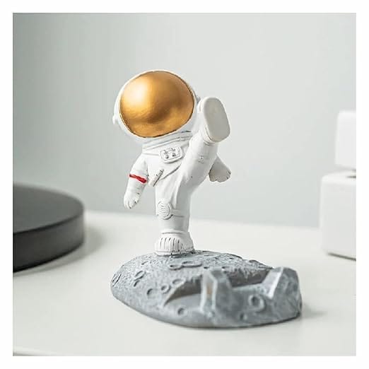 KIT & CO Phone Holder - Spaceman Mobile Phone Stand - Cool Fun 3D Cartoon Design Phone Holder - Cute Funny Smartphone Holder Bracket for Desk Compatible Home Office