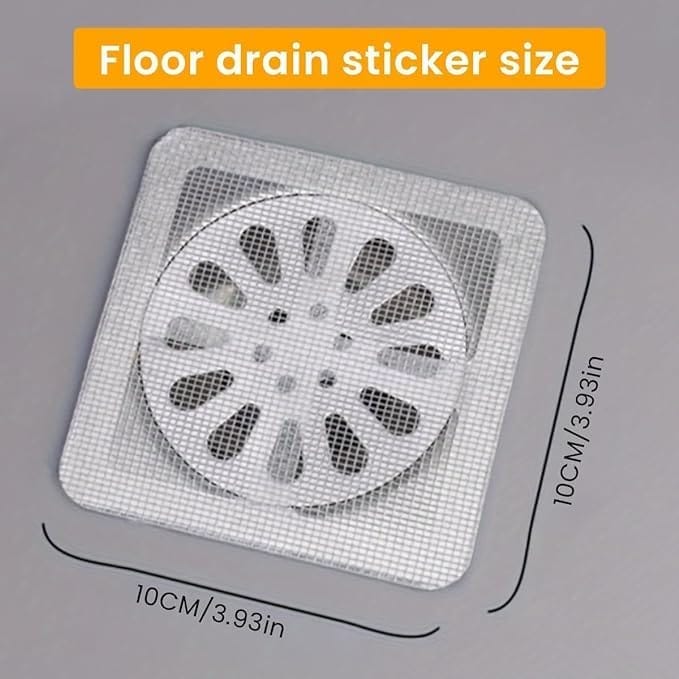 KIT & CO Disposable Shower Drain Hair Catcher, Drain Hair Catcher Waterproof Mesh Stickers for Bathroom Accessories, Apartment Essentials for Kitchen, Sink, Bathtub Pack of-20