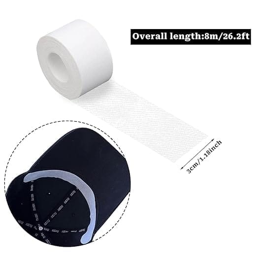 KIT & CO Self-adhesive Shirt Collar Protector - Disposable Collar Protector Invisible Sweat Pads For Hat Shirt Neck Liner Armpit Tape Collar Protectors for Shirts Against Sweat Stains 8 Meter 2.5 CM
