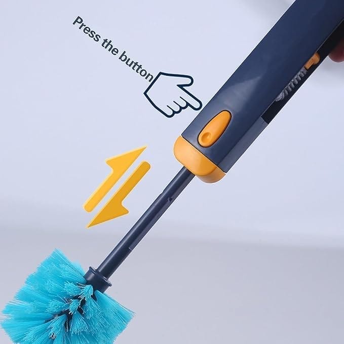 KIT & CO Cleaning Brush Bottle 4-in-1 Water Bottle Washer Brush, Groove Cleaning Bottle Scrubber for Tumblers with Handle Scrubbing Reusable Cleaning Brush, Retractable 4 in 1 Bottle Gap Cleaner Brush