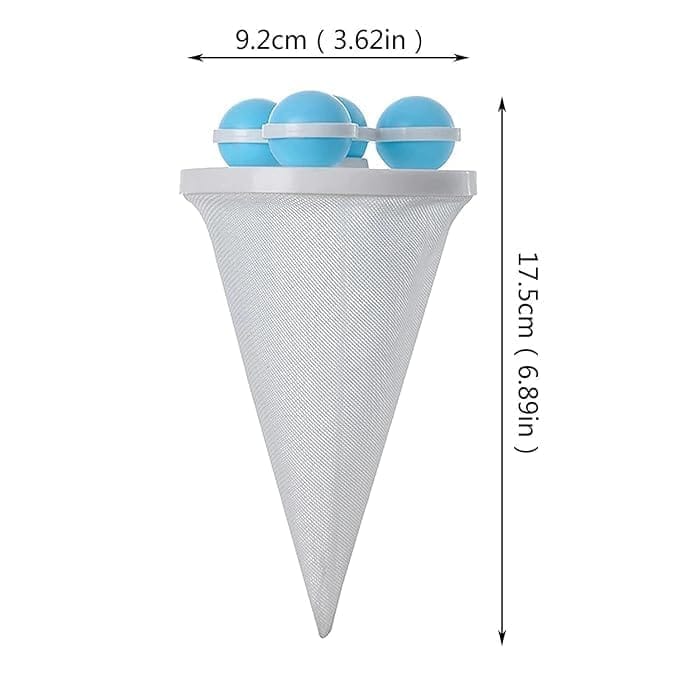 KIT & CO Lint Catcher Pet Hair Remover for Laundry Washing Machine Floating Lint Mesh Bag, Reusable Household Hair Filter Washer Lint dust Trap Net Pouch